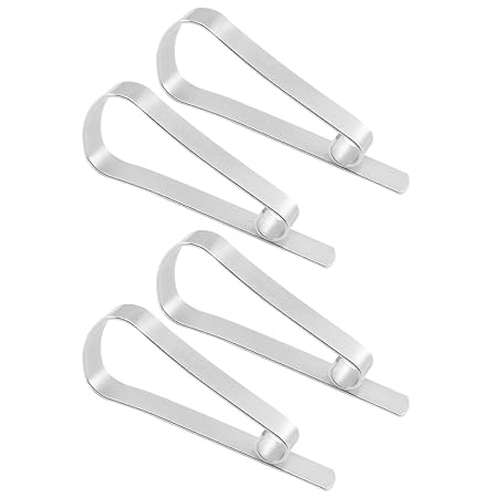 com-four® 4X Hosenklammer aus Metall, Hosenspange zum Schutz Ihrer Kleidung beim Fahrradfahren (4 Stück)