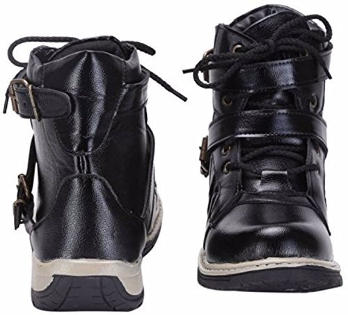 rd fashion men's buckle boots for men high ankle black/brown(rd003)