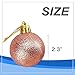 Juvale Rose Gold Christmas Tree Ornaments (2.3 in, 36 Pack)