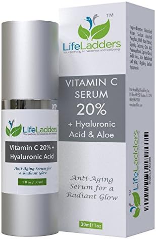 Top Vitamin C Serum for Your Face with Clinical Strength 20% Vitamin C + Hyaluronic Acid &amp; Aloe with Vitamin E. Your Best Anti Aging Anti Wrinkle Serum for a More Youthful Radiant Glow!