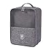 Travel Shoe Bag, MoreTeam 3 in 1 Shoe Storage Bag Holds 3 Pair of Shoes, Seperate Your Shoes From Clothes, Portable and Save Space for Men, Women, Gym, Easy And Quick Access To Your Shoes (Grey)
