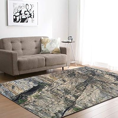 1sconto Modern Living Room Kitchen Foyer Floor Mat Stone Pattern