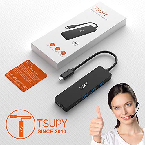 TSUPY Hub USB C 5 in 1 Adattatore USB C HDMI 4K PD 100W 3 USB 3.0 USB C Hub Docking Station USB C to USB C Adattatore USB C USB HDMI USB C Adattatore USB C USB per MacBook PRO ECC.