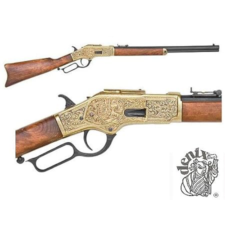 Denix Gewehr Winchester messingfarben graviert USA 1873 – Spielzeugwaffe