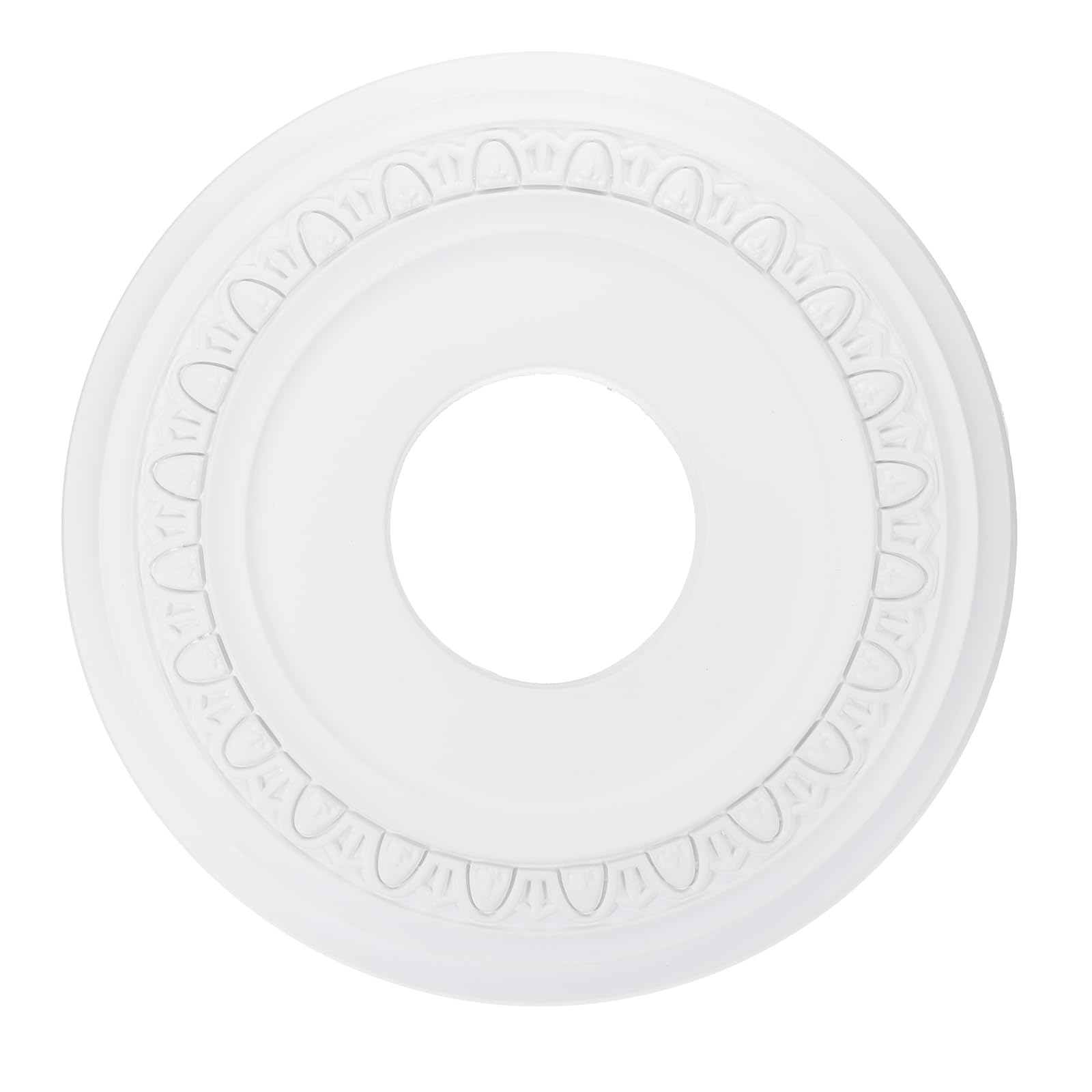 PATIKIL Ceiling Medallion, 12" OD x 4" ID PU Decorative Ceiling Light Medallion Chandelier Medallion Petal Ceiling Light Cover Plate for Ceiling Light Fixtures Fans, White