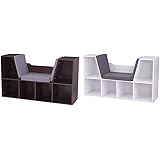 kidkraft bookcase with reading nook white