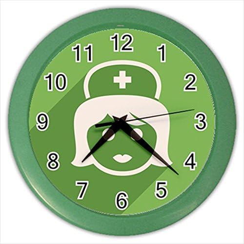 Kidozooo Nurse Icon Wall Clock Green