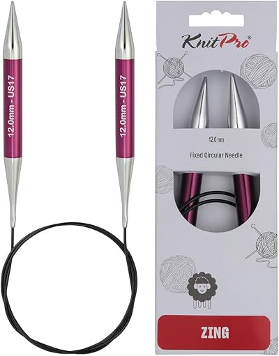 KnitPro Zing Fixed Circular Needles 40in 100cm 12.00mm KnitPro