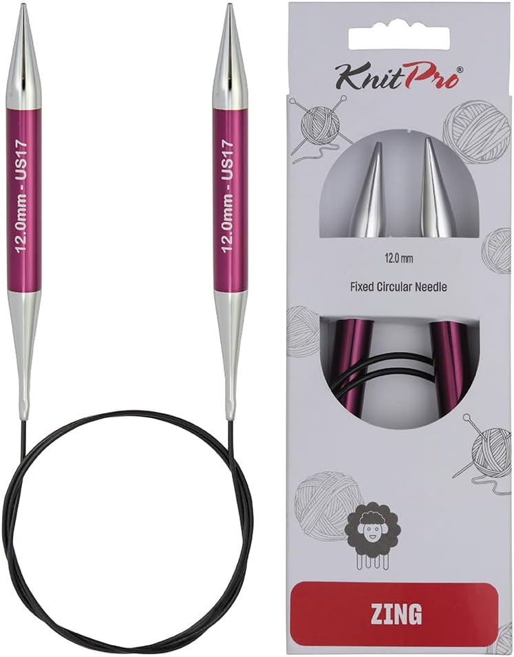 KnitPro Zing Fixed Circular Needles 40in 100cm 12.00mm KnitPro