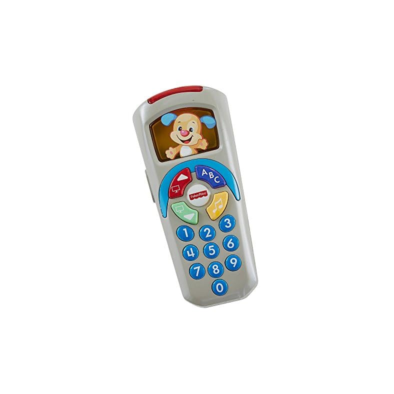 Fisher-Price Laugh & Learn Baby Learning Toy Puppy’S Remote Pretend Tv Control With Music And Lights For Ages 6+ Months