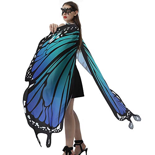 Motiloo Butterfly Wings for Women, Butterfly Shawl Costume Accessory Monarch Butterfly Shawl Cape Halloween Christmas Costume