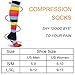 Double Couple 3 Pairs Compression Socks for Women Men 20-30mmhg Knee High Stocking for Sports Running Travel Nurses