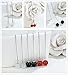 KOREA-JIAEN Ear Line S925 Sterling Silver Plated Base Earrings 10mm Red Agate Bead Charm Earrings (Red Agate)