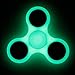 Fidgety Widgety: Tri Fidget Spinner (Glow-In-The-Dark) | High Speed (Si3N4) Hybrid Ceramic Center Bearing w/ 1-3+ Minute Spins | Perfect for Increasing Focus (Green)