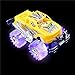 4E's Novelty 2 Pack Push n Go Toy Light Up Monster Truck Pullback Racer Cars, Light Up Wheals, Pullback Trucks Toys for Boys, Best Gift for Kids