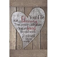 Dexsa Your Life was A Blessing.New Horizons Wood Plaque