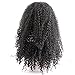 ATOZWIG Black Color Afro Curly Hair Heat Resistant Black Kinky Curly Wig Synthetic Wigs For Women