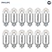 Philips LED T5 Capsule Non-Dimmable Accent Light Bulb: 120-Lumen, 3000-Kelvin, 1.2-Watt (7-Watt Equivalent), Wedgebase, Bright White, 12-Pack