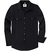 Coevals Club Men's Western Long Sleeve Pearl Snap Cowboy Button Up Classic Country Design Casual Dress Shirt