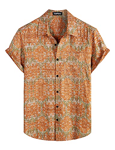 VATPAVE Mens Front Pocket Hawaiian Shirts Casual