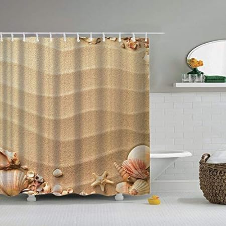 Download Salle de bains sur le theme plage rideaux de douche For Android