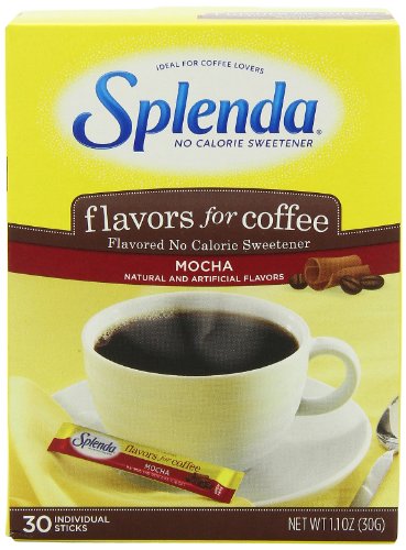Splenda No Calorie Sweetener, Flavors for Coffee, Mocha, 30 Count (Pack of 6)