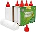 6-pack Plastic Squeeze Bottles for Sauces - 8oz Condiment Squeeze Bottles for Liquids - BPA Free Squirt Bottle with Twist Cap - Ketchup, Syrup, Oil, Dressings, Honey & Arts and Crafts