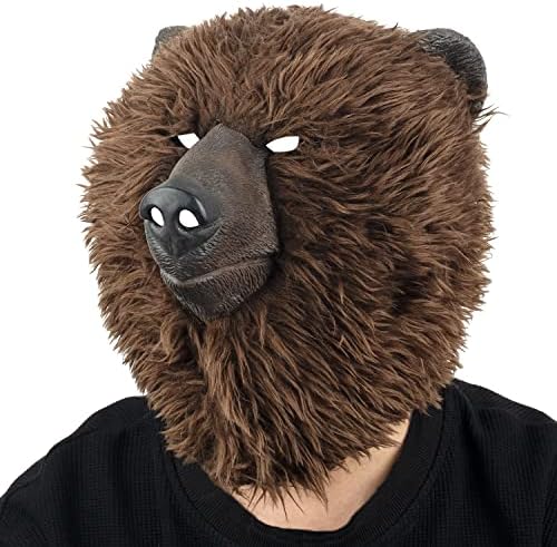 Amazon.com: CreepyParty Bear Mask for Adults, Natural Latex Bear