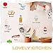 Kids Educational Kitchen Stickers Nursery Decor Decals Playroom Wall Art Decorations Pack of 20 Colorful Food with Labels