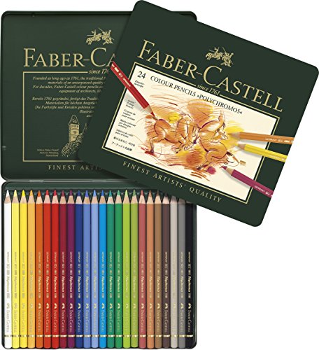 Faber-Castel 24 Piece Polychromous Colored Pencil Set In Metal Tin