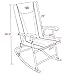 Timber Ridge Smooth Glide Lightweight Padded Folding Rocking Chair for Outdoor and Support up to 300lbs, Earth