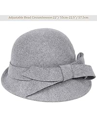 BABEYOND 1920s - Gorro de invierno para mujer, estilo vintage, con lazo