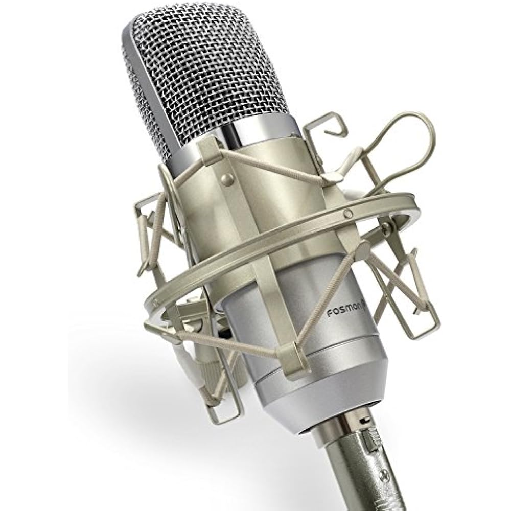 Professional Condenser Microphone, XLR To 3.5mm Desktop Or Laptop