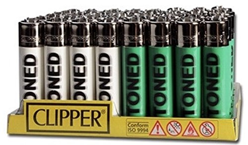 Clipper Refillable Lighters (Dark Green - Stoned)