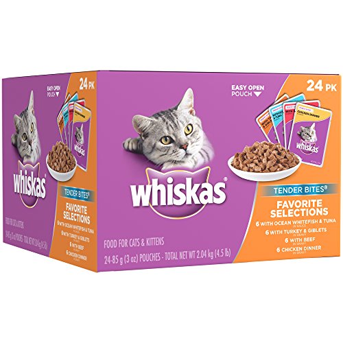 Whiskas TENDER BITES Favorite Selections Wet Cat Food Pouches Awesome