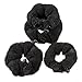 iWenSheneg Hot Buns 4 Pieces Magic Hair Styling Twist Ring Former Shaper Chignon Bun Maker Curler Accessory ( 2 Large & 2 Small) (Black)