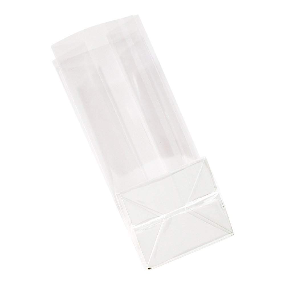 Restaurantware Bag Tek 2 x 1.5 x 5 Inch Retail Bags 100 Durable Candy Bags - Gusset Sleeved Disposable Clear BOPP Gusset Bags Flat-Bottomed For Restaurants Cafes And Delis
