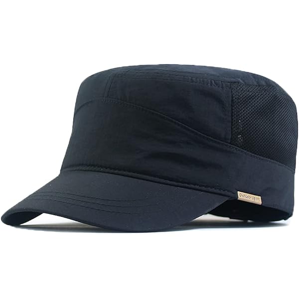 Men's Wool Blend Flat Top Baseball Cap - Thick Twill Winter Military Style Hat (Adjustable) - View #8