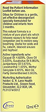 Olbas Oil For Children 12ml - Decongestant for Colds & Blocked Sinuses view 4
