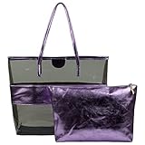 Summer Large Semi Clear Handbags Beach Bags Work Clear Bags for Women