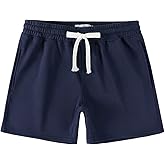 NIMENJOJA Mens 5.5" Athletic Gym Shorts Cotton Jogger Workout Lounge Jersey Zipper Pocket Sweat Shorts