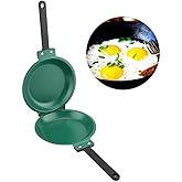 YUYTE Frying Pan, Double Side Frying Pan Non-stick Flip Folding Frying Pan Fried Egg Pancake Maker, Nonstick Fry Skillet for Gas, Electric, Induction Cooktops for Household Kitchen Cookware