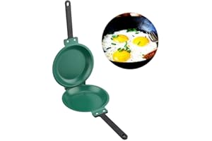 ZJchao Double Side Non-Stick Flip Frying Pan for Eggs and Pancakes, Folding Cooking Pan with Coating, Ideal for Home Kitchen 
