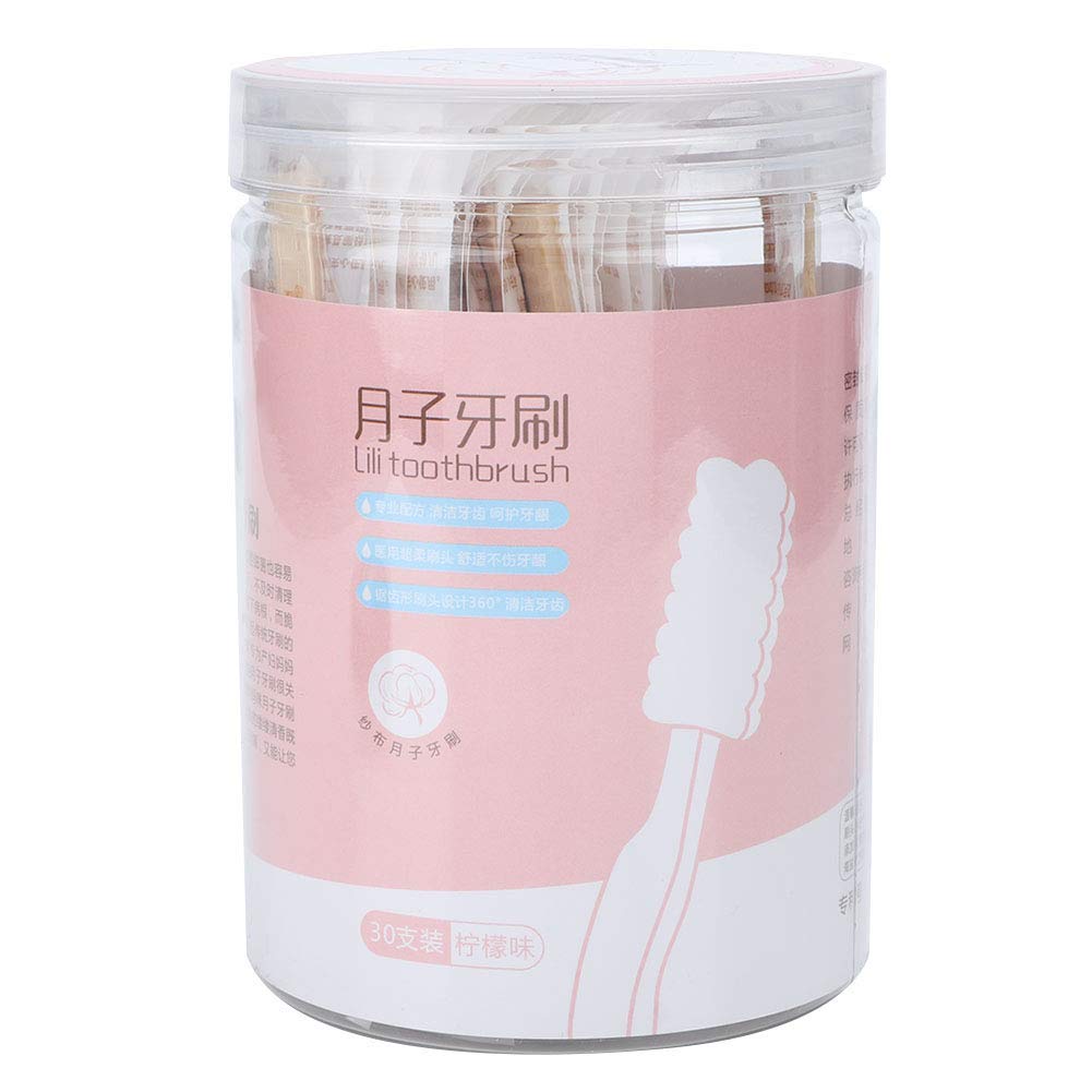 AgedMaternity, Travel (Lemon), 30Pcs Mini Disposable Toothbrush No Toothpaste Needed Portable Soft Oral Care for Kids for Kids, Aged, Maternity, Travel (Lemon) Hygienic Products