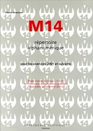 M 14, répertoire alphanumérique pour les exercices 2001 et suivants