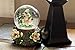 Elanze Designs Flitting Hummingbirds and Magnolia Flowers Tabletop Figurine 100MM Sturdy Wind Up Musical Glitter Water Snow Globe Plays Song Waltz of The Flowers