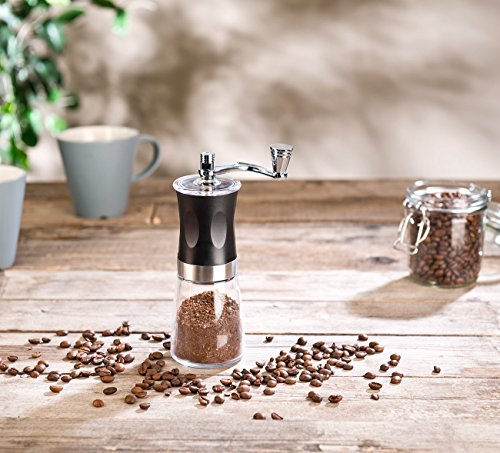 Rosenstein & Söhne Handkaffeemühle: Hand-Kaffeemühle mit Keramik-Mahlwerk, stufenlos einstellbar, 19 cm (Manuelle… – Bild 7