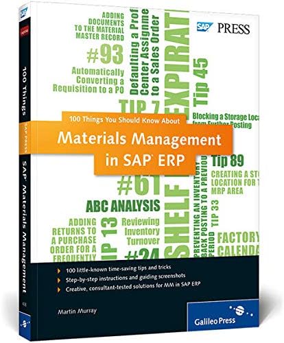 Materials Management in SAP ERP: 100 Things You Should Know About... Perfect Paperback โ 30 Jan. 2013