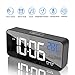 Fuhuim LED Display Digital Alarm Clock with USB Port Charger,Dual Alarms,Temperature Detection,Adjustable Brightness, Battery Back Up,Clock for Bedroom Travel Alarm Clock (Black)