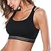 BESTENA Sports Bra, Cross Back High Impact Padded Workout Bras for Women Running and Yoga(Black,Medium)